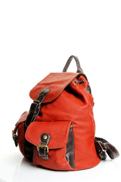 Unbranded Coralie Contrast Pocket Rucksack