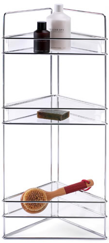 Made in chrome-plated steel with acrylic shelves a