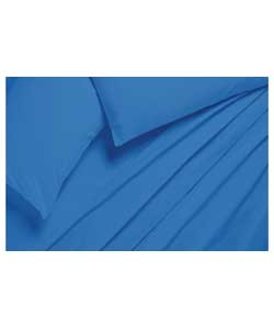 Unbranded Cornflower Blue Fitted Sheet Set King Size Bed