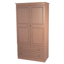 Corrib Beech wide 2 drawer wardrobe furniture