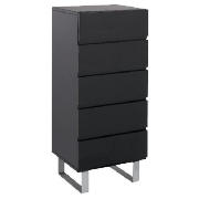 Unbranded Costilla 5 Drawer Chest, Black