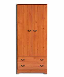 Cotswold Pine Finish 2 Drawer Wardrobe