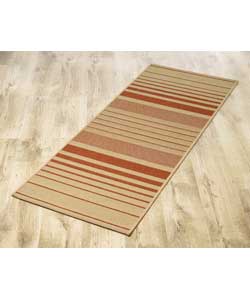 Unbranded Cottage Stripes Runner Terracotta 67 x 180