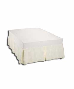 Cream Autumn Jacquard King Size Fitted Valance Sheet.