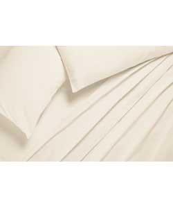 Unbranded Cream Flat Sheet Set Super King Size Bed