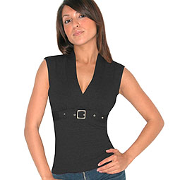 Cross Front Buckle Top