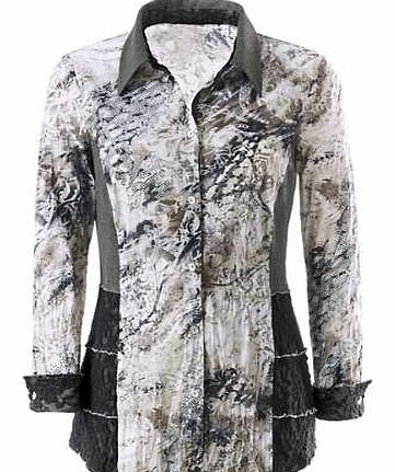 Unbranded Crushed Look Long Sleeve Blouse