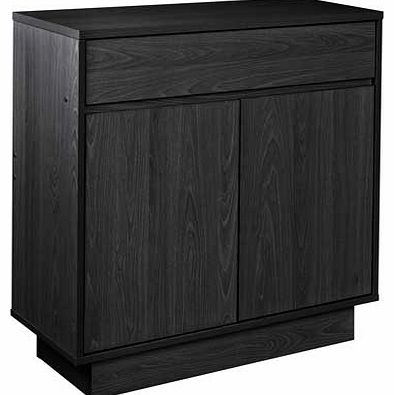 Unbranded Cubes 2 Door 1 Drawer Small Sideboard - Black Ash