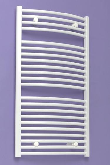 Curved White Optatus Towel Rail