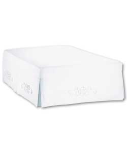 Cutwork Double Valance Sheet - White