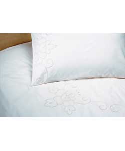 Cutwork Single Duvet Cover Set - Cream