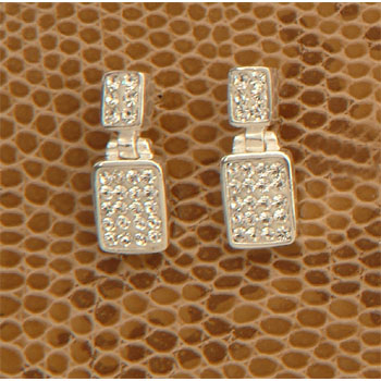 CZ Square Earrings