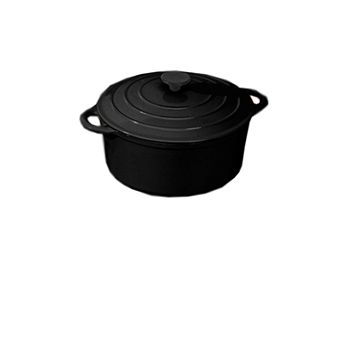 Cast iron cooking potsSuitable for use on gas, ceramic, electric, induction, halogen cooker tops and ovensAvailable in BlackThese heavy duty cast iron kitchen pots and pans are designed to heat food evenly for maximum taste. Enamelled interiors make 