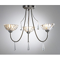 Unbranded DAAZA0346 - 3 Light Satin Chrome Ceiling Light