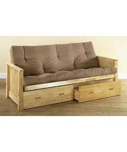 Dakota Storage Futon with Camel Mattress