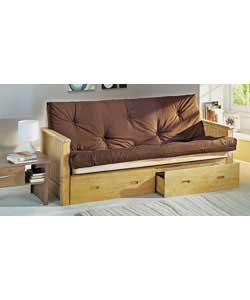 Dakota Storage Futon with Chocolate Mattress