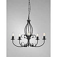 Unbranded DARAGA0522 - 5 Light Black and Silver Hanging Light