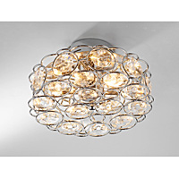 Unbranded DARGEN0650 - Chrome and Crystal Ceiling Flush Light