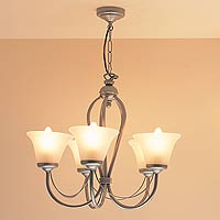 A beautiful ceiling light with a touch of elegance in its floral inspired delicate design, An