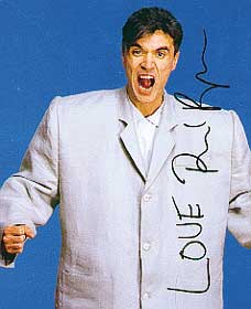 David Byrne autograph