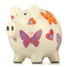 Unbranded Delectable Cream Piggy Bank