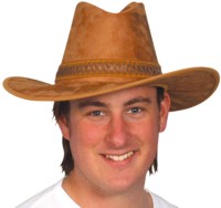 Unbranded Deluxe Cowboy Hat Brown with Band