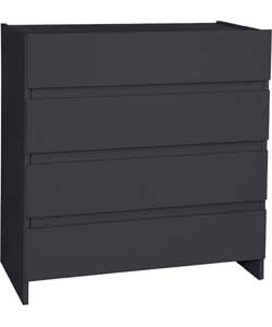 Unbranded Denver 4 Drawer Chest - Black