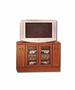 Denver Corner TV Unit - Teak Effect