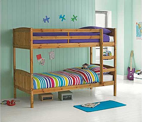 Unbranded Detachable Antique Pine Bunk Bed with Elliott