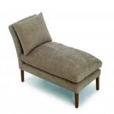 Unbranded Dexter Chaise Longue - Amelia Beige - White leg stain