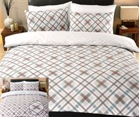 Diagonal Check Duvet Set