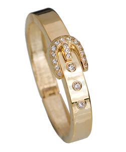 Diamante Studded Belt Bangle