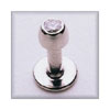 Diamond Set 3mm Cone Platinum Nose Stud