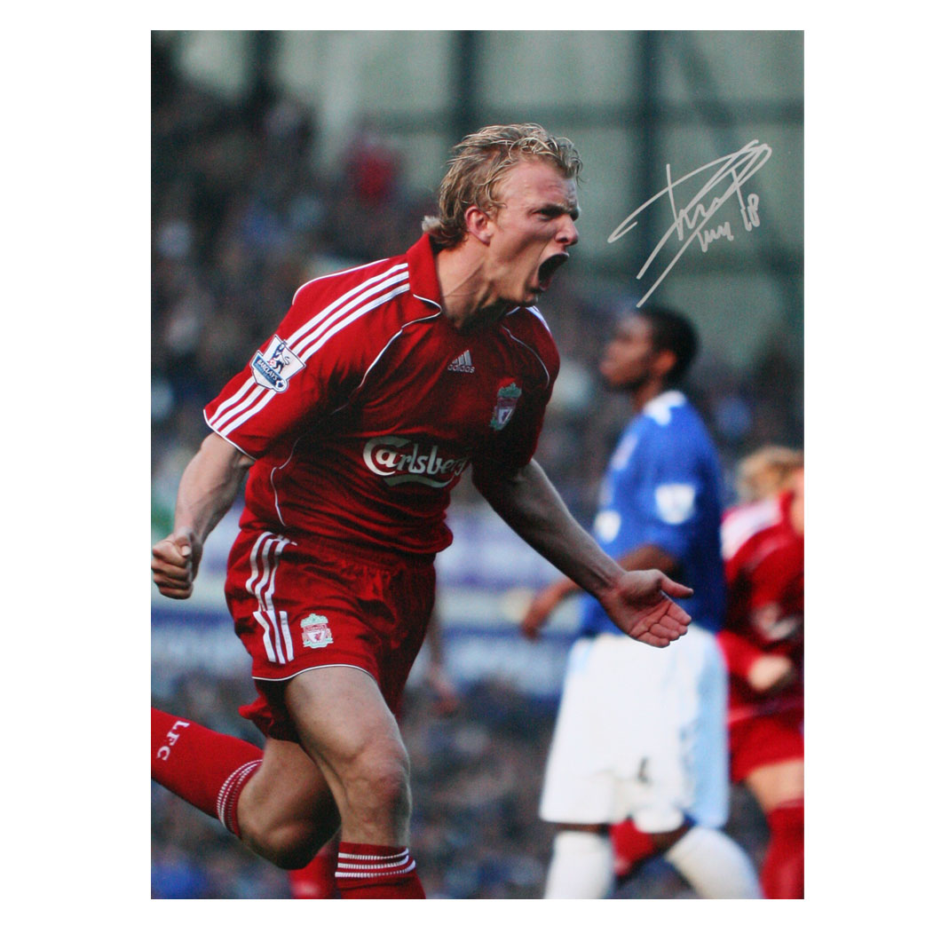 Unbranded Dirk Kuyt Signed Liverpool Photo - Celebrating a Goal Against Everton