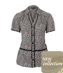 Unbranded DITSY PRINT PEPLUM BLOUSE