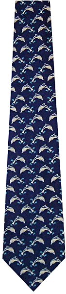 Dolphins Splashing Tie