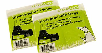 Designed to work in conjunction with the amazing dooup pet waste collectorPack of 40 biodegradable self-sealing bags