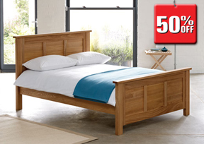 Unbranded Double Oakwood Bedstead