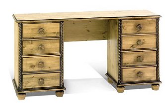 Double Pedestal Dressing Table - Cottage