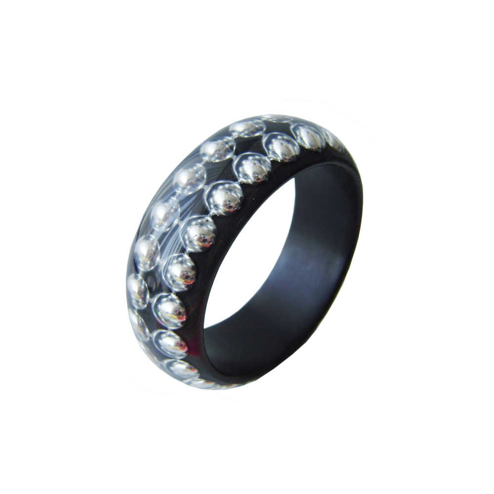 Unbranded Double Row Stud Bangle - Black