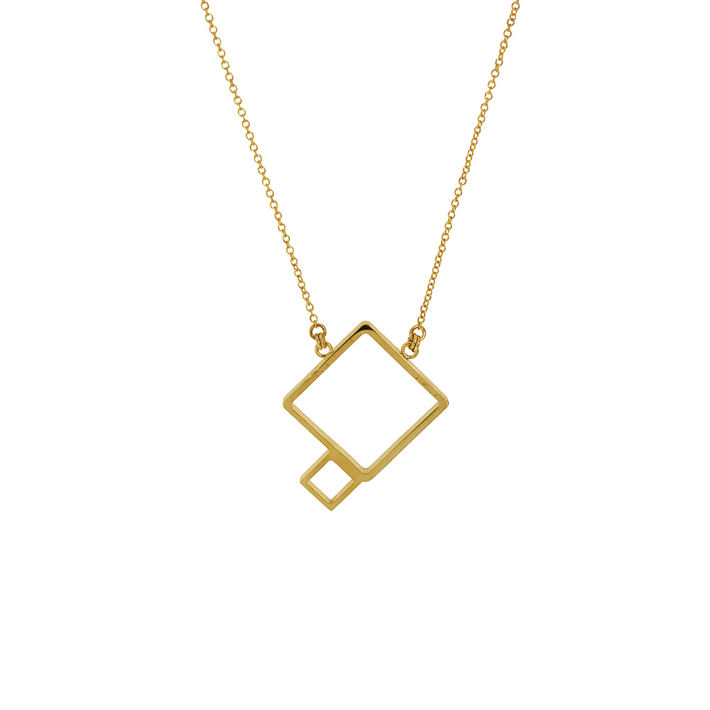 Unbranded Double Square Pendant