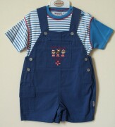Delightful dungaree and t-shirt set