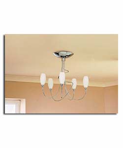 Dupon 5 x 20 Watt G4 Chrome Ceiling Light