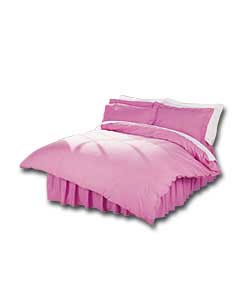 Dyed King Size Duvet Set Raspberry