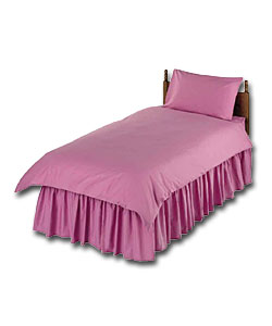 Dyed Single Duvet Set Raspberry