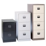 Economy 2 Drawer Metal Filing Cabinet-Grey