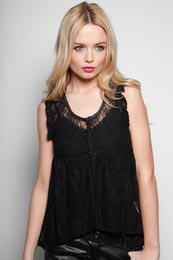 Unbranded Eliza Sleeveless Lace Swing Blouse