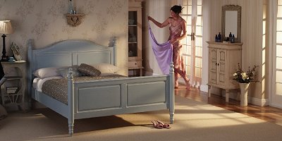 Ember Blue 4ft6 (Double) Bedstead