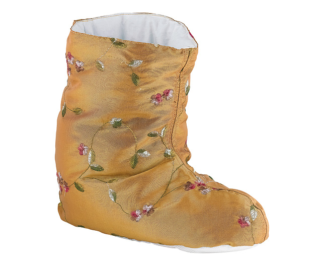 Unbranded Embroidered Booties Gold Medium