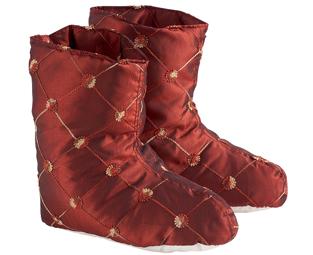 Unbranded Embroidered Down Booties Red Medium 5-6